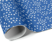 Modern Stars farbenfroh blaues Wrapping Paper Geschenkpapier (Rolleneckpunkt)