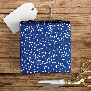Modern Stars farbenfroh blaues Wrapping Paper Geschenkpapier