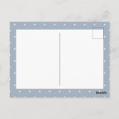 Modern staubig blue besser Save the Date Postkarte (Rückseite)