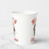 Modern Steampunk Santa and Robot Reindee Paper cup Pappbecher (Links)