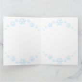 Modern Steampunk Santa and Robot Reindeer Holiday Karte (Innenseite)