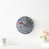 Modern steel Petanque ball design Runde Wanduhr (Zuhause)