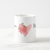 Modern Step Mama nur Geschenk Blumenherz lustig Kaffeetasse (Mittel)