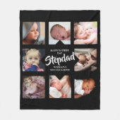 Modern Stepdad Fathers Day | FotoCollage Fleecedecke (Vorderseite)