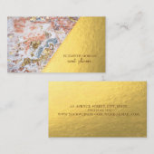Modern Stilgold,Ombre Marmor,geometrisch Visitenkarte (Vorne/Hinten)
