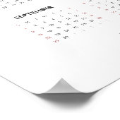 Modern & stilvoll 2024 Volljahr 1 Foto Kalender Poster (Ecke)