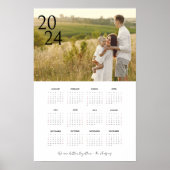 Modern & stilvoll 2024 Volljahr 1 Foto Kalender Poster (Vorne)