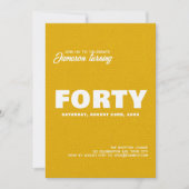 Modern stilvoll | 40. Geburtstag Foto Einladung (Vorderseite)
