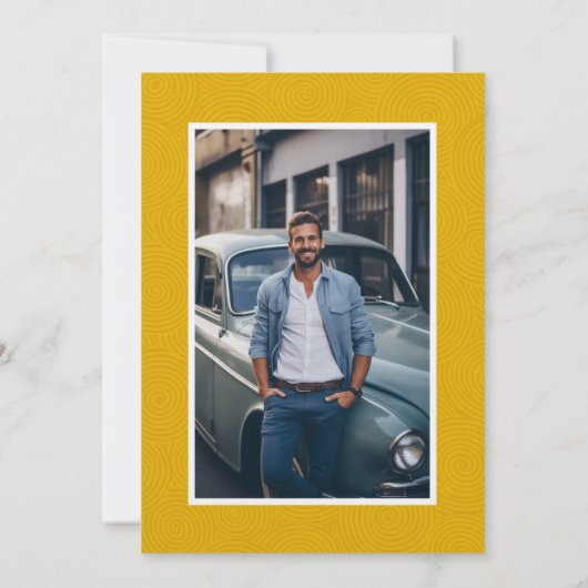 Modern stilvoll | 40. Geburtstag Foto Einladung (Rückseite)