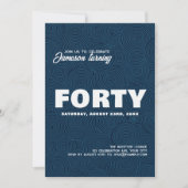 Modern stilvoll | 40. Geburtstag Foto Einladung (Vorderseite)