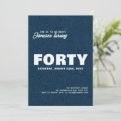 Modern stilvoll | 40. Geburtstag Foto Einladung (Stehend Vorderseite)