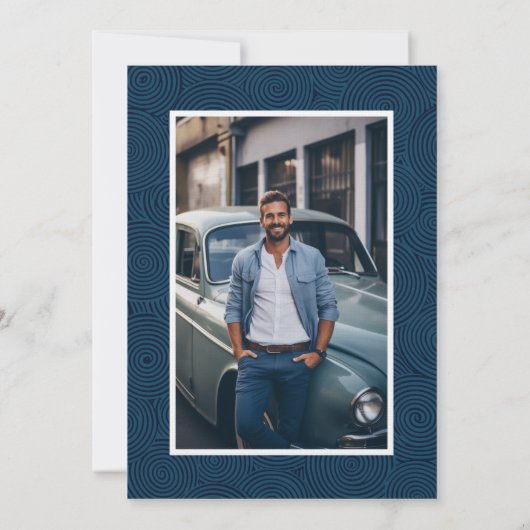 Modern stilvoll | 40. Geburtstag Foto Einladung (Rückseite)