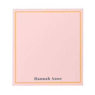 Modern Stilvoll Chic Trendig Pink & Orange Notizblock