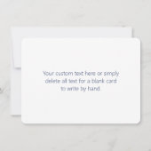 Modern stilvoll Danke | Gold Text & Navy Blue (Rückseite)