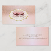 Modern stilvoll,Frame Glitzer Lotus Visitenkarte (Vorne/Hinten)