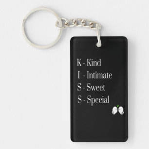 Modern - stilvoll " Kiss " Vollform des Schlüssela Schlüsselanhänger