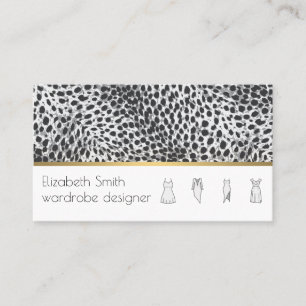Modern stilvoll   Leopard Background Fashionista Visitenkarte