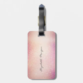 Modern stilvoll - Lipsticks, Glitzer, Personalisie Gepäckanhänger (Rückseite vertikal)