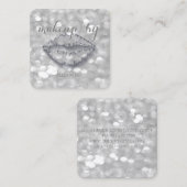 Modern stilvoll,Makeup Artist,Bokeh,Lips Quadratische Visitenkarte (Vorne/Hinten)