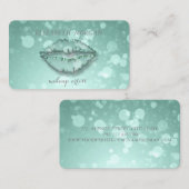 Modern stilvoll,Makeup Artist,Bokeh,Lips Visitenkarte (Vorne/Hinten)
