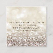 Modern stilvoll,Makeup Artist,Glittery,Bokeh,Lips Quadratische Visitenkarte (Rückseite)