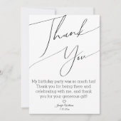 modern stilvoll minimalistisch bedanken Sie sich h Mitteilungskarte (Vorderseite)