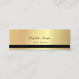 Modern Stilvoll Professionell Elegant Gold, Gestre Mini Visitenkarte