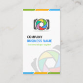 Modern stilvoller Camera Logo Fotograf Visitenkarte (Rückseite)