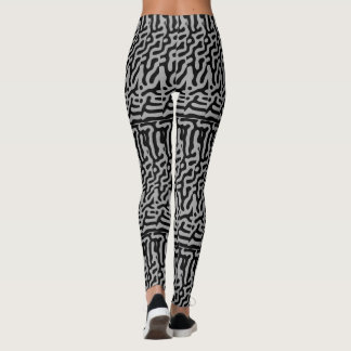 Modern stilvolles Grau und Schwarz Klassisch  Leggings