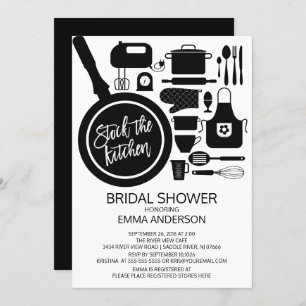 Modern Stock die Küchen-Bridal-Dusche Einladung