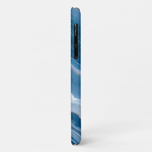 Modern Stone Dusty Blue Marble Case-Mate iPhone Hülle (Hinten/Links)