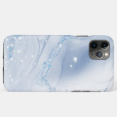 Modern Stone Dusty Blue Marble Case-Mate iPhone Hülle (Rückseite (Horizontal))