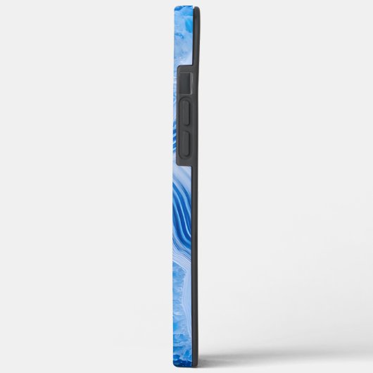 Modern Stone Dusty Blue Marble Case-Mate iPhone Hülle (Rückseite / Links)