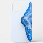 Modern Stone Dusty Blue Marble Case-Mate iPhone Hülle (Rückseite)