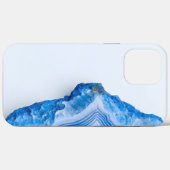 Modern Stone Dusty Blue Marble Case-Mate iPhone Hülle (Rückseite (Horizontal))