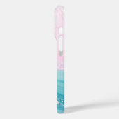 Modern Stone Dusty Blue Marble Case-Mate iPhone Hülle (Rückseite / Links)