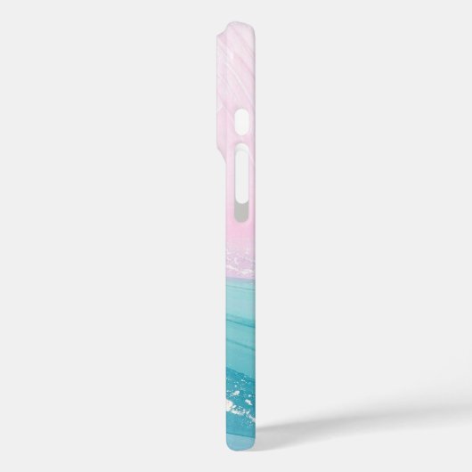 Modern Stone Dusty Blue Marble Case-Mate iPhone Hülle (Rückseite / Links)