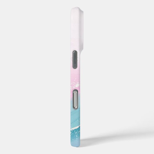 Modern Stone Dusty Blue Marble Case-Mate iPhone Hülle (Rückseite / Rechts)