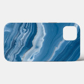 Modern Stone Dusty Blue Marble Case-Mate iPhone Hülle (Rückseite (Horizontal))