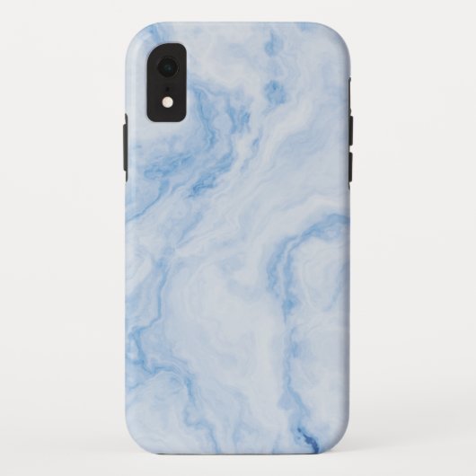 Modern Stone Dusty Blue Marble Case-Mate iPhone Hülle (Rückseite)