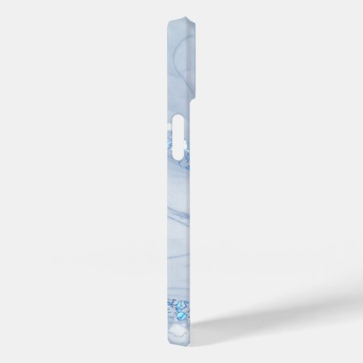 Modern Stone Dusty Blue Marble Case-Mate iPhone Hülle (Rückseite / Rechts)