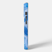 Modern Stone Dusty Blue Marble Case-Mate iPhone Hülle (Rückseite / Links)