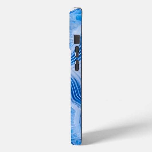 Modern Stone Dusty Blue Marble Case-Mate iPhone Hülle (Rückseite / Links)