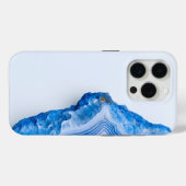 Modern Stone Dusty Blue Marble Case-Mate iPhone Hülle (Rückseite (Horizontal))