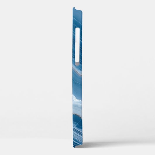 Modern Stone Dusty Blue Marble Case-Mate iPhone Hülle (Rückseite / Links)