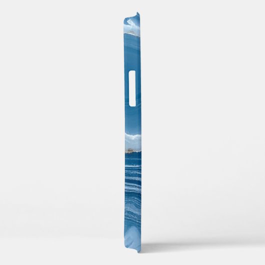 Modern Stone Dusty Blue Marble Case-Mate iPhone Hülle (Rückseite / Rechts)