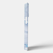 Modern Stone Dusty Blue Marble Case-Mate iPhone Hülle (Rückseite / Rechts)