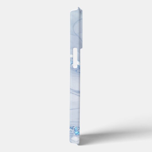 Modern Stone Dusty Blue Marble Case-Mate iPhone Hülle (Rückseite / Rechts)