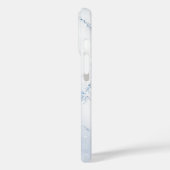 Modern Stone Dusty Blue Marble Case-Mate iPhone Hülle (Rückseite / Links)