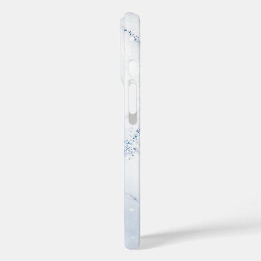 Modern Stone Dusty Blue Marble Case-Mate iPhone Hülle (Rückseite / Links)